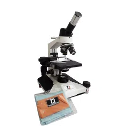 MAURYA SCIENTIFIC Monocular Student Compound Microscope with Semi Plan Objectives Magnification 10x, 15x-5