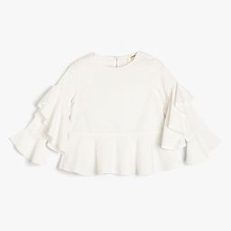 Koton Girls Extended Sleeves Pockets T-shirt-picture-18
