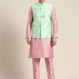 SOJANYA Regular Mirror Work Kurta with Churidar-picture-18