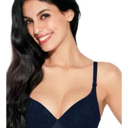 Enamor Blue Non Wired Padded T Shirt Bra-image-33