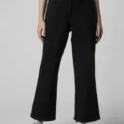 Van Heusen Black Cotton Mid Rise Flared Jeans-picture-49
