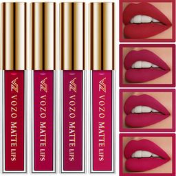 VOZO Set of 4 Vibrant Matte Liquid Lipstick - 4 ml Each - 104 - 105 - 106 - 204-45