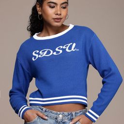 Roadster Typography Crop Pullover-image-106