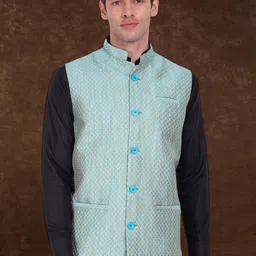 SKAVIJ Men Printed Woven Nehru Jackets-picture-12