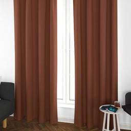 Parda Online Brown Set of 2 Black Out Window Curtain-13