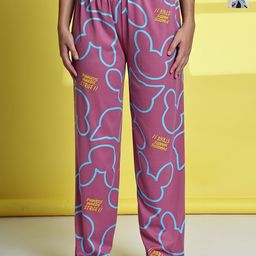 ETC Women Pack Of 2 Printed Cotton Mid-Rise Lounge Pants-picture-8