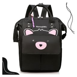 Bembika Multipurpose Backpack Style Diaper Bag - Bear Black-image-12