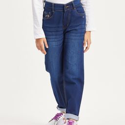 PURPLE UNITED KIDS Solid Button Down Denim Jeans - Dark Blue-image-75