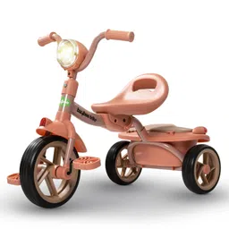 Baybee Flyer Baby Tricycle for Kids, Smart Plug & Play Kids Cycle with Eva Wheels, Head Light, Music & Storage Baskets (Pink)-picture-30