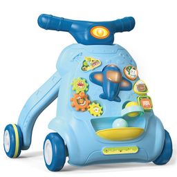 Goyal's Multi-Functional Sit-to-Stand Baby Learning Space Activity Walker With Music, Lights & Toys Like Detachable Aeroplane, Turning Gears, Shapes, Balls | Adjustable Speed Of Wheels & Adjustable Weight of Walker-10