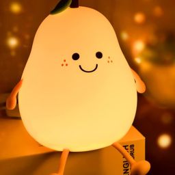AKN TOYS Night Lamp for Bedroom, Cute Lamp, Night Lamp for Kids, Silicone Lamp, Cute Night Lamp, Birthday Gifts, Lamp for Kids, Light Lamp, Diwali Light, Rechargeable, Pear Lamp( Color May Vary)-image-68
