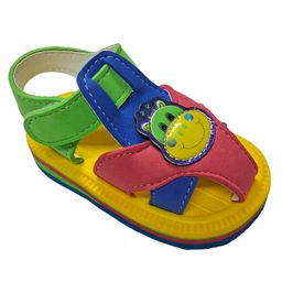 yoyo Hippo Patch Detailed Velcro Closure Sandals - Yellow-image-69
