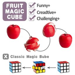 Muren Apple shape Shaped Magic Cube-Multicolor (Color May Vary) image 2