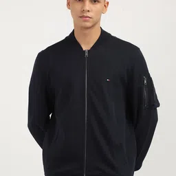 Tommy Hilfiger Men Solid Mock Collar Zip Sweatshirt-picture-17