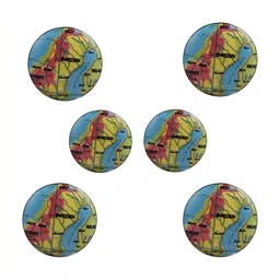 Indianshelf 6-Pcs Yellow & Blue Sweden Map Printed Ceramic Knobs-image-87