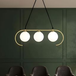 GAUVIK Gold-Toned Glass Ceiling Lamp-28