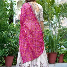 BAESD Embroidered Sequinned Semi-Stitched Lehenga & Unstitched Blouse With Dupatta image 5