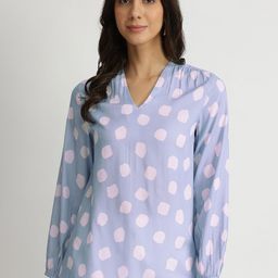 Pink Fort Women Rayon Polka Relaxed Top-picture-56
