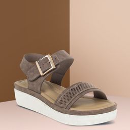 Bata Women Grey Solid Sandals-23