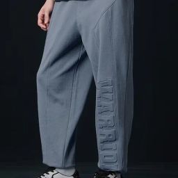 The Souled Store Blue Cotton Loose Fit Joggers-image-10