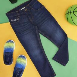 Pantaloons Junior Blue Cotton Regular Fit Jeans-image-15