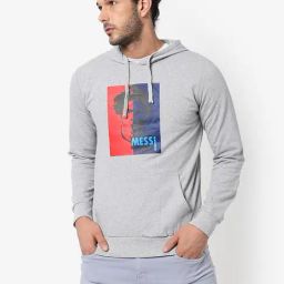 Campus Sutra Grey Cotton Regular Fit Printed Hooded Sweatshirt-image-48