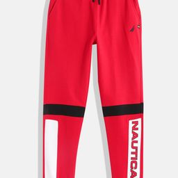 Nautica Boys Brand Logo Print Pure Cotton Joggers-image-44