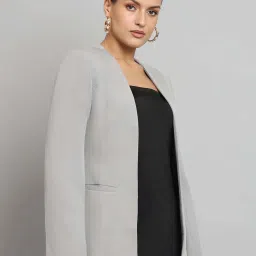 Powersutra Grey Regular Fit Blazer image 3