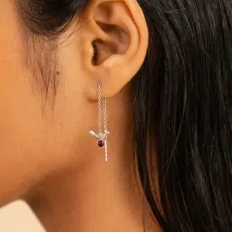 Shaya Sudo Motif Sui Dhaga Earrings in Oxidized 925 Silver-picture-18