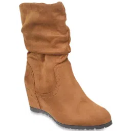 Metro Tan Wedge Booties-12