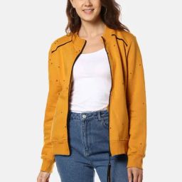 Campus Sutra Mustard Full Sleeves Sweatshirt-image-16