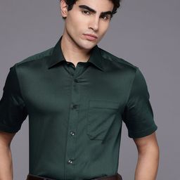 Louis Philippe Classic Textured Self Design Pure Cotton Formal Shirt-image-69