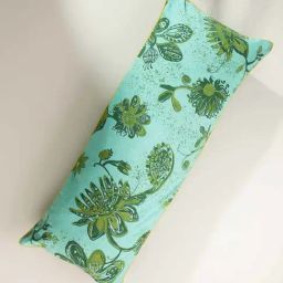 Freedom Tree Vidari Pure Cotton Teal Cushion Cover - 14X36 Inches-image-98