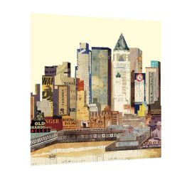 Art Street New York City Skyline Printed Multicolor Engineered Wood Wall Art-36
