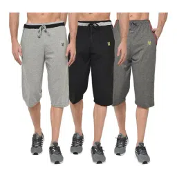 Vimal Jonney Multicolor Regular Fit Capris - Pack of 3-image-74