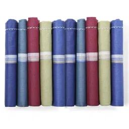 Crusset Multicolor Cotton Handkerchief - Pack of 10-7