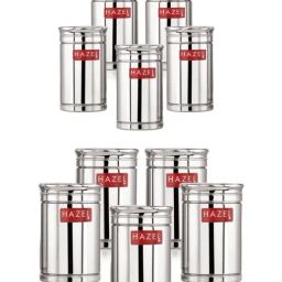 HAZEL Silver Stainless Steel Container - Set of 10 (0.8L)-image-3