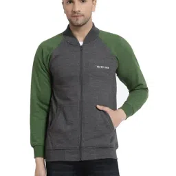 Kalt Dark Grey & Green Full Sleeves Sweatshirt-picture-35