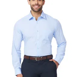 Raymond Blue Cotton Classic Fit Shirts-picture-46