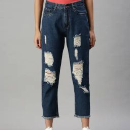 SHOWOFF Casual Mom Fit High-Rise Blue Jeans-image-51
