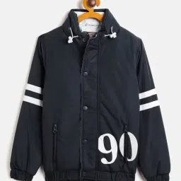 Duke Kids Navy Solid Full Sleeves Jacket-image-44