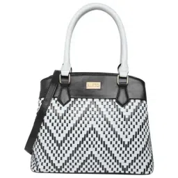 KLEIO Black Textured Medium Handbag-73