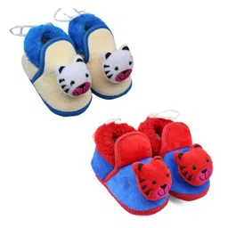 NESKA MODA Kids Pack Of 2 Cotton Booties-20