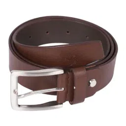 Cantabil Brown Textured Casual Leather Belt for Men-image-61