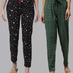 Kryptic Green & Black Printed Cotton Pyjamas - Pack of 2-picture-45