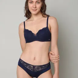 Vero Moda Intimates Navy Lace Medium Coverage Push-Up Bra-picture-12