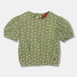 Blue Giraffe Kids Olive Cotton Top-picture-6