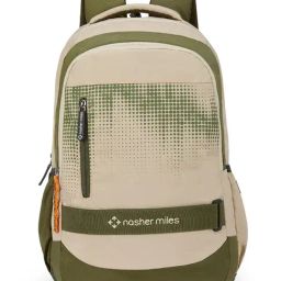 Nasher Miles Technology Olive Printed Laptop Backpack-26
