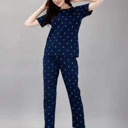 Smarty Pants Navy Printed T-Shirt With Pyjamas-image-45