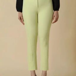 Allen Solly Green Mid Rise Formal Trousers-image-94